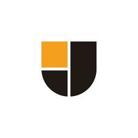 abstract letter uj simple geometric design vector fit for simple emblem logo