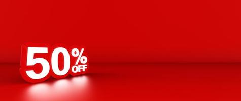 Sale tag discount promotion. 3D illustration photo