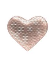 Metal Heart icon isolated on white background. 3D illustration. photo