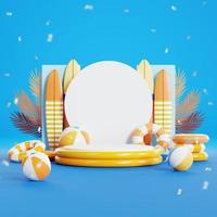 Summer 3d illustration background photo