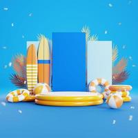 Summer 3d illustration background photo