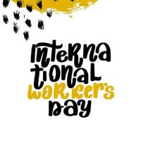 International Workers Day. Simple modern design. Vector stock illustration isolated on white background.