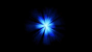 Blue Light Rays. Glow light effect. Star burst isolated on black. 3D illustration photo