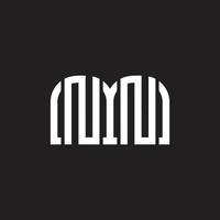 letter mn stripes geometric line logo vector