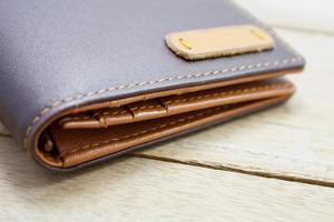 brown leather wallet photo