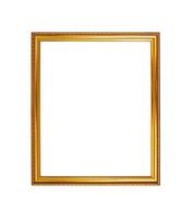 fondo de marco de fotos de madera de color dorado