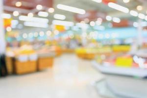 Supermarket blurred background with bokeh photo