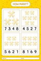 How many counting game with bone. worksheet for preschool kids, kids activity sheet vector