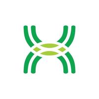 curves geometric line leaf shape abstract logo vector