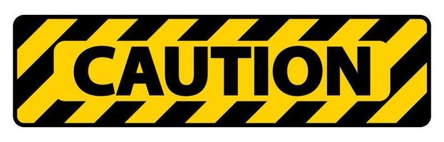 Caution Sign On White background vector