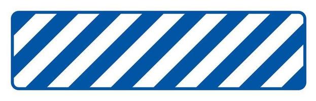 Blue  White Striped Floor Sign On White Background vector