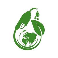 combustible ecológico, biodiesel para la ecología y la ayuda ambiental al mundo con ideas ecológicas vector