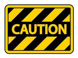 Caution Sign On White background vector