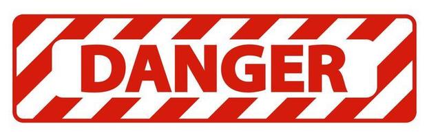 Danger Sign On White background vector