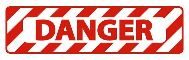 Danger Sign On White background vector