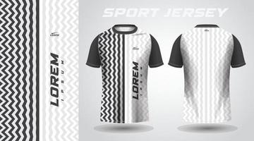 diseño de camiseta deportiva de camiseta blanca negra vector