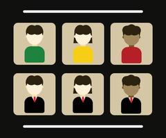 simple people icon, flat design avatar illustration vector