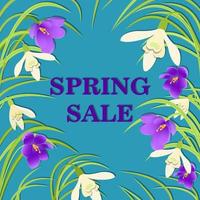 spring sale vector banner for advertising