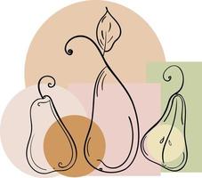 Trending vector poster with pears