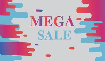 Mega sale concept horizontal banner template design. Discount abstract promotion layout poster. Mega sale vector illustration.