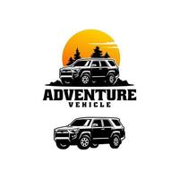 vector de logotipo de ilustración de coche suv de aventura