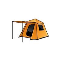 camping tent illustration vector