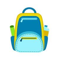 Traveler backpack in cartoon style Vector illustration isolated on white background