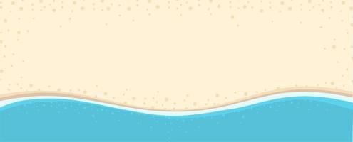 fondo de playa arena y agua concepto de vacaciones ilustración vectorial en estilo plano vector