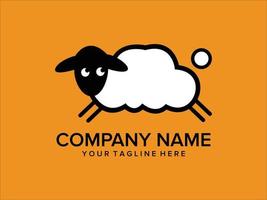 sheep logo with white cloud shaped body