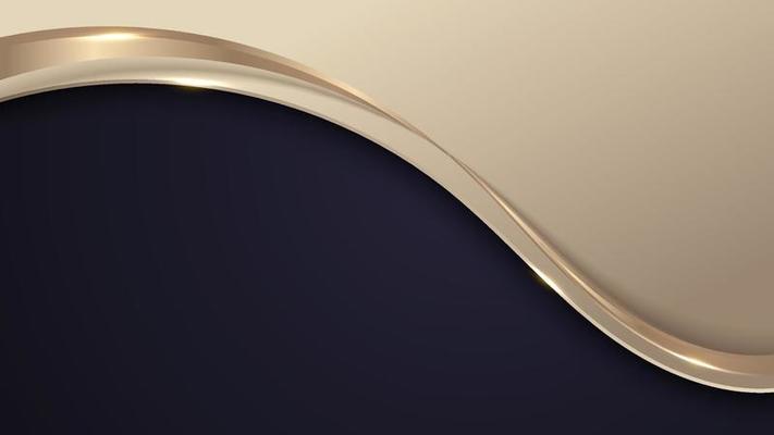 Elegant modern luxury template design golden wave shape
