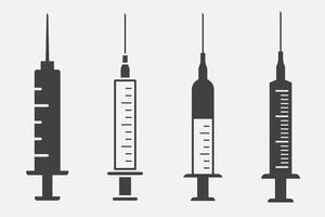 syringe icon isolated on white background vector