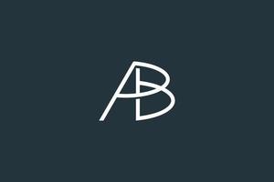 plantilla de vector de diseño de logotipo de letra inicial ab