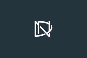 Initial Letter ND Logo Design Vector Template