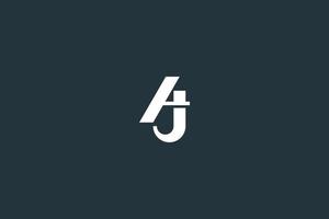 Initial Letter AJ Logo Design Vector Template