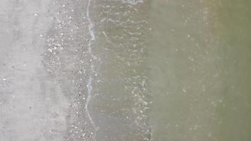 água de ondas suaves e suaves na praia video