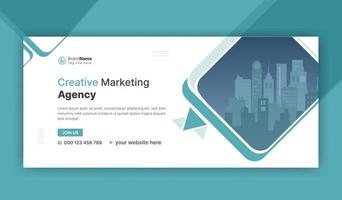 Social Media Marketing Web banner, Digital Marketing Cover Banner Template vector