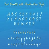 Font Bundle with Handwritten style vector