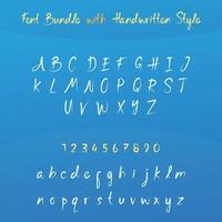 Font Bundle with Handwritten style vector