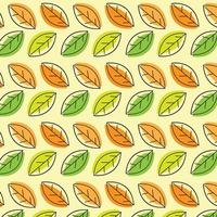 Print vector leaf pattern in season