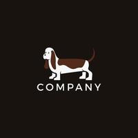 Ilustración de vector de diseño gráfico de logotipo de perro