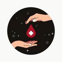 icono de donación de sangre ilustración vectorial, concepto médico y sanitario
