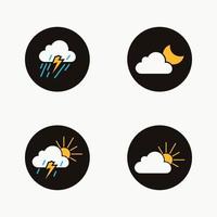 ilustración vectorial de diseño de iconos meteorológicos vector