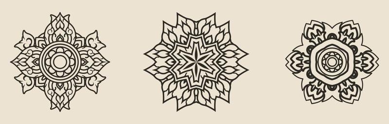 Mandala set vector illustration