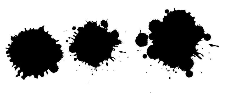 Set of ink blots vector
