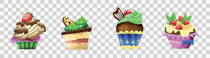 Vector cup cake set