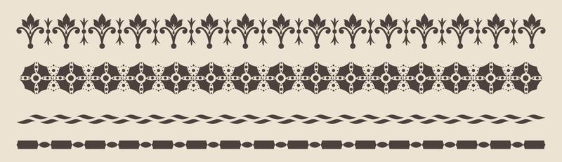 set of borders elements vector