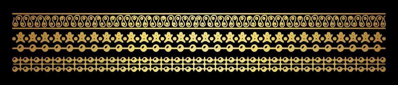 gold borders on black background vector eps 10