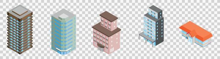 Flat design of retro and modern city houses. Old buildings, skyscrapers. colorful cottage building vector