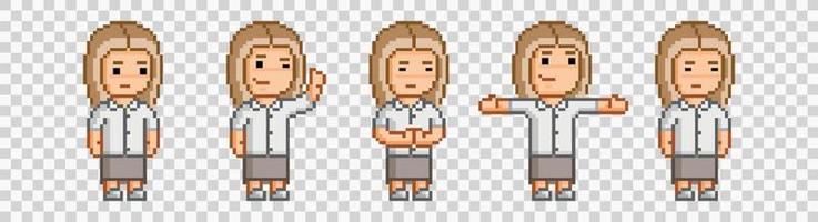 woman pixel characters