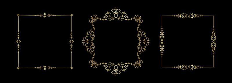 Decorative gold frames